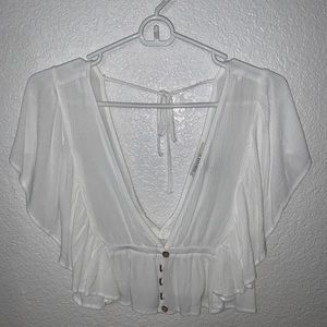 Low cute flowy top